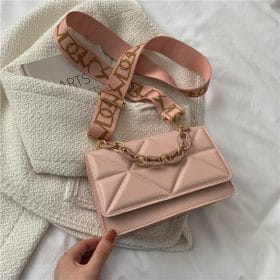 Stylish women crossbody bag with wide strap black white pink brown FYNRA Bangladesh.